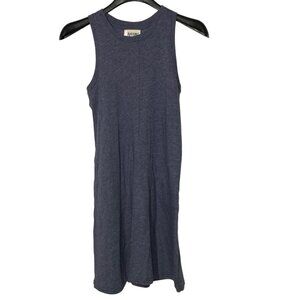 Nation LTD Phoebe Seam Front Slubbed Knit Mini Tank Dress Blue Sz XS Casual